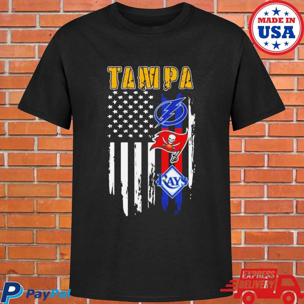 Official Tampa Bay Lightning Buccaneers Rays 4th July T Shirt