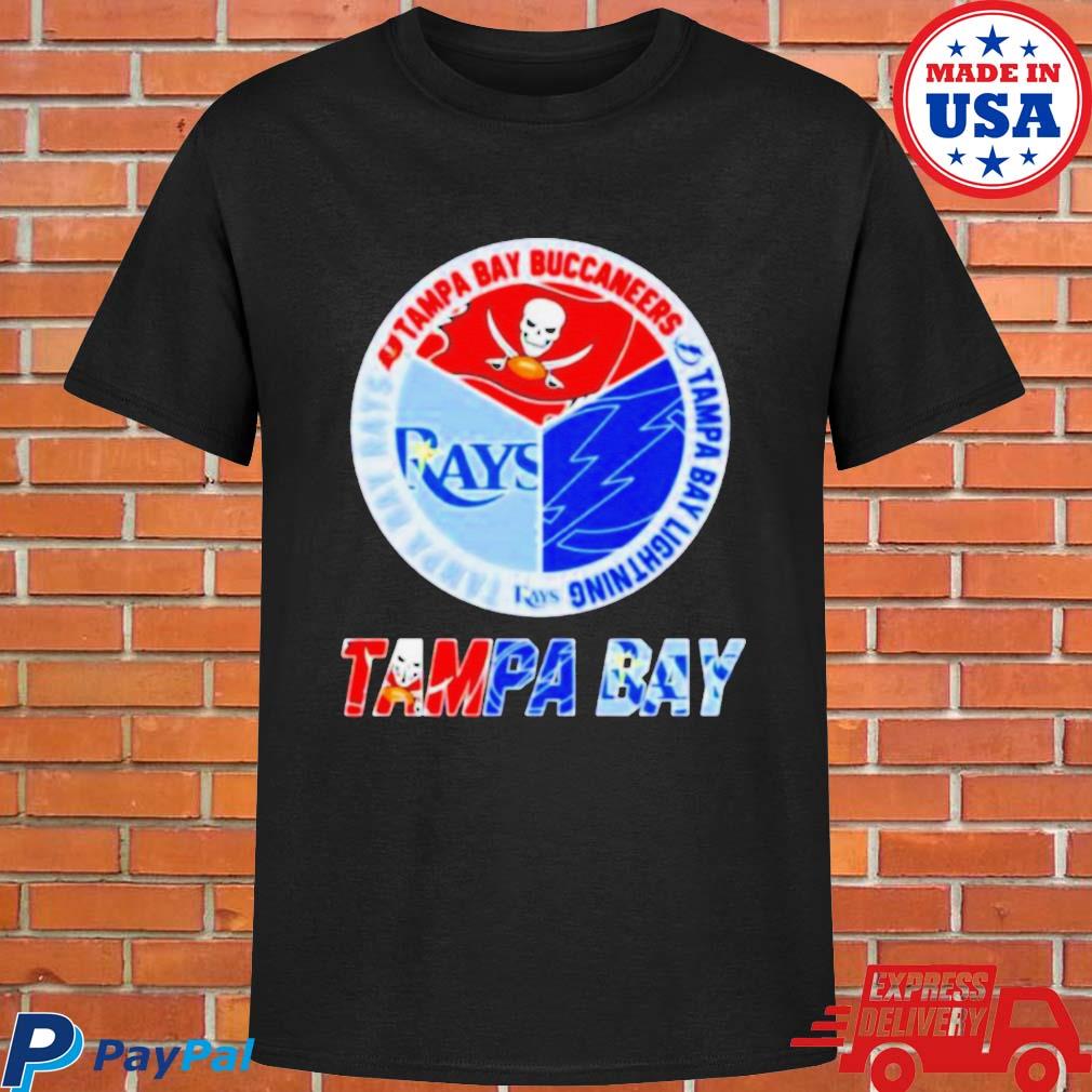 Official Tampa bay sports rays buccaneers and lightning T-shirt