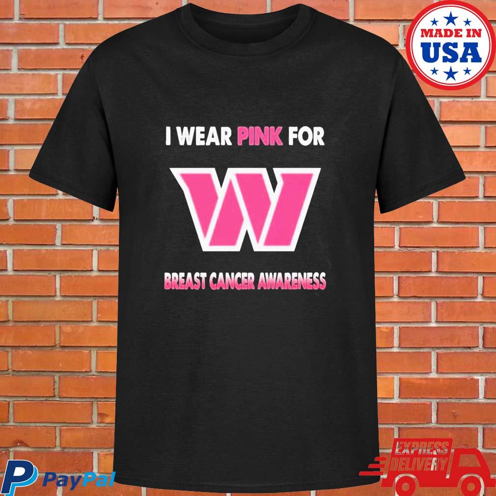 Washington Commanders I wear pink for breast cancer awareness shirt,  hoodie, sweater, long sleeve and tank top