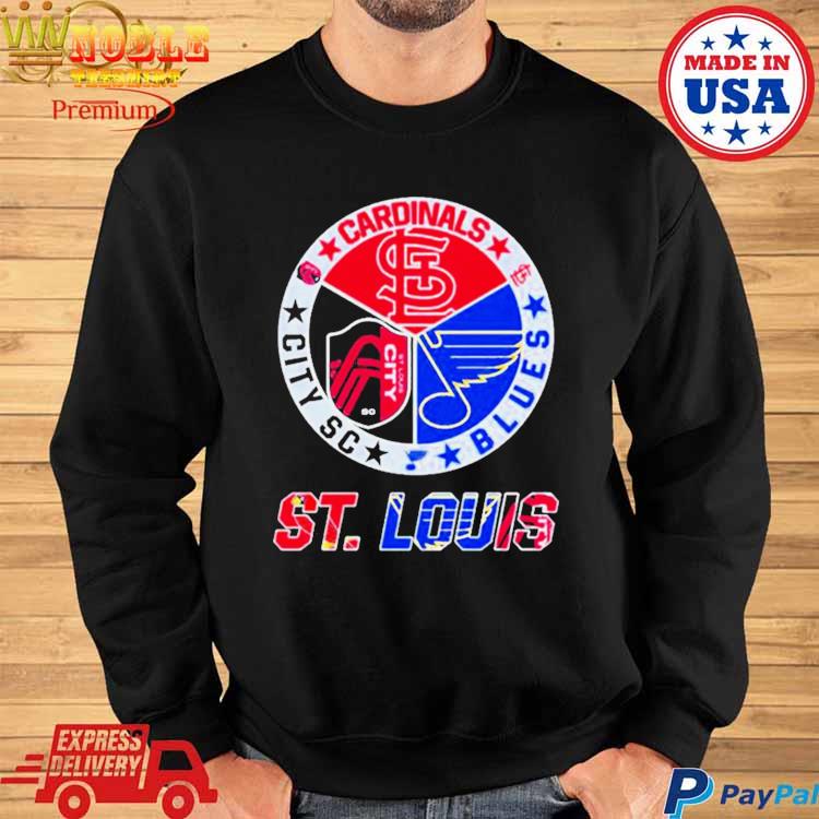 Official 2023 st louis sports teams cardinals blues and city fc T-shirt,  hoodie, tank top, sweater and long sleeve t-shirt