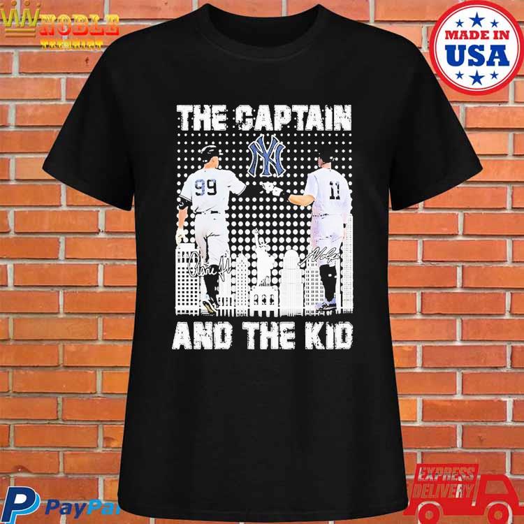 Official Aaron judge and brett gardner the captain and the kid signatures T- shirt, hoodie, tank top, sweater and long sleeve t-shirt