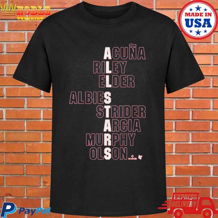 All Stars Acuna Riley Elder Albies Strider Arcia Murphy Olson T-shirt