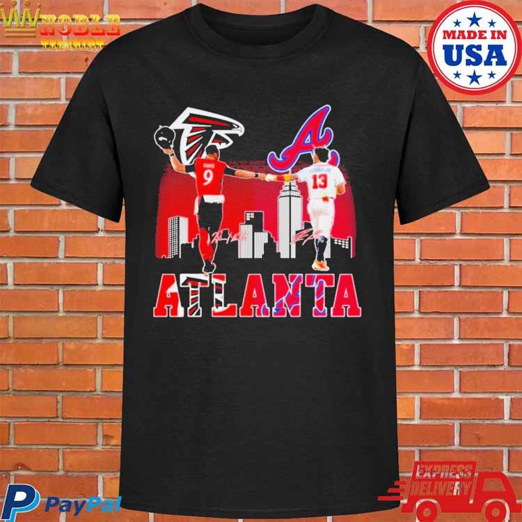 Atlanta Falcons Ridder And Braves Acuna Jr City Champions T-Shirt - Yesweli