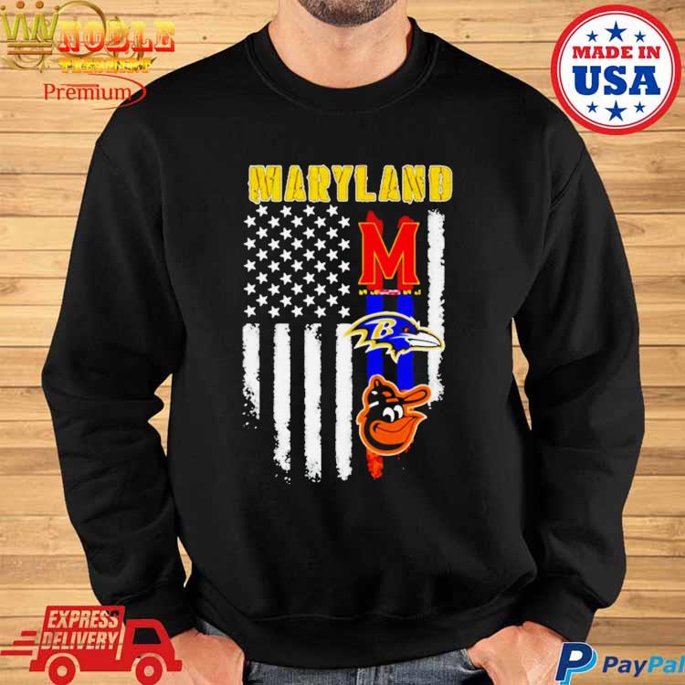 Maryland Flag Long Sleeve Performance Shirt 3XL