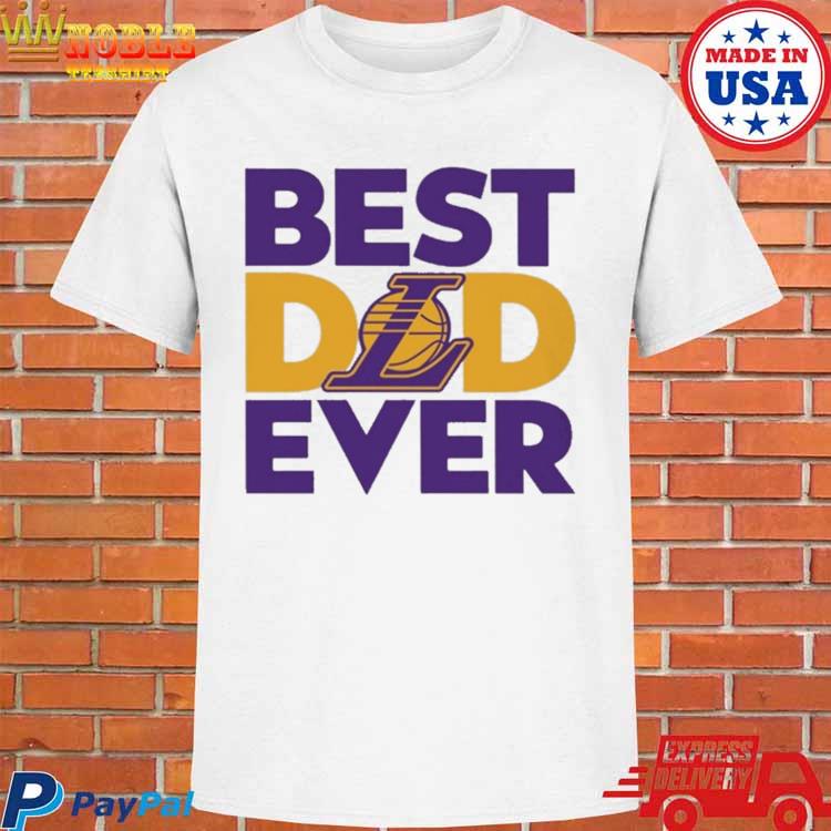 Funny best dad ever NBA Los Angeles Lakers logo 2023 T-shirt