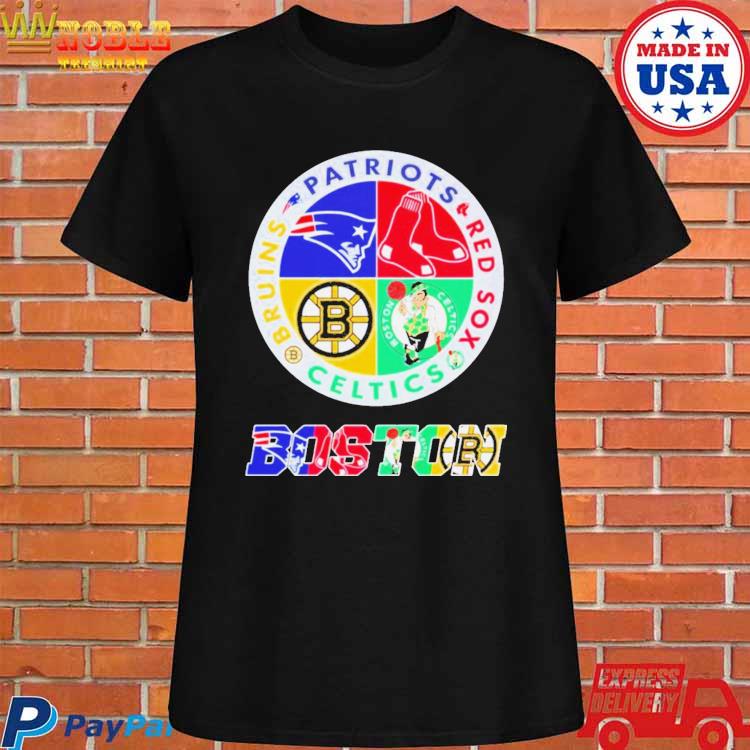 Official Boston Bruins Patriots red sox celtics logo T-shirt, hoodie, tank  top, sweater and long sleeve t-shirt