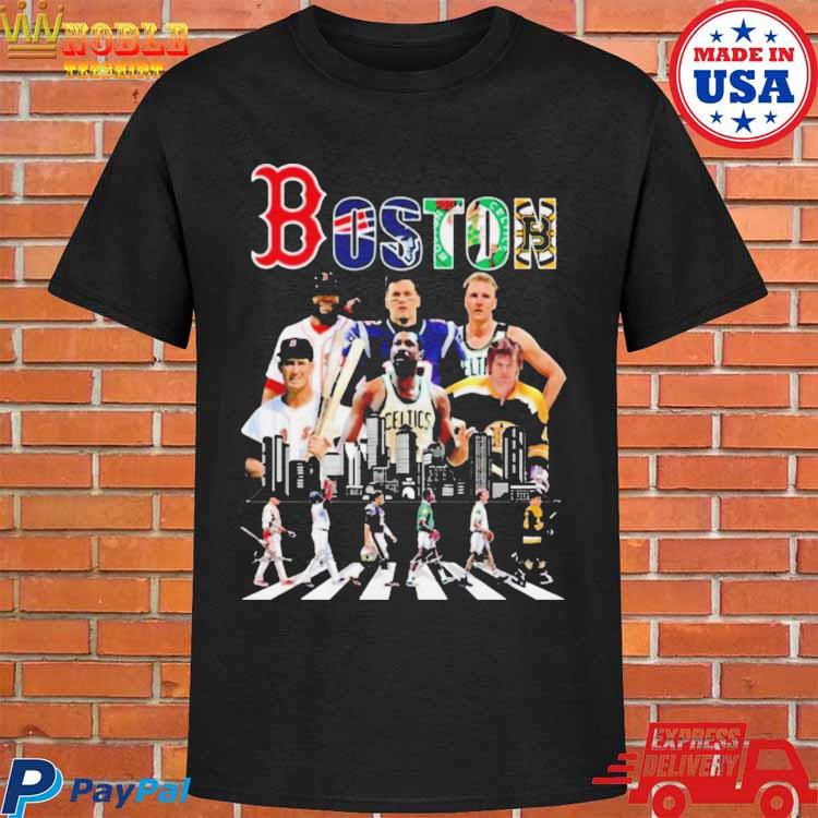 Boston Celtics Bruins Red Sox And New England Patriots Abbey Road T Shirt -  Growkoc