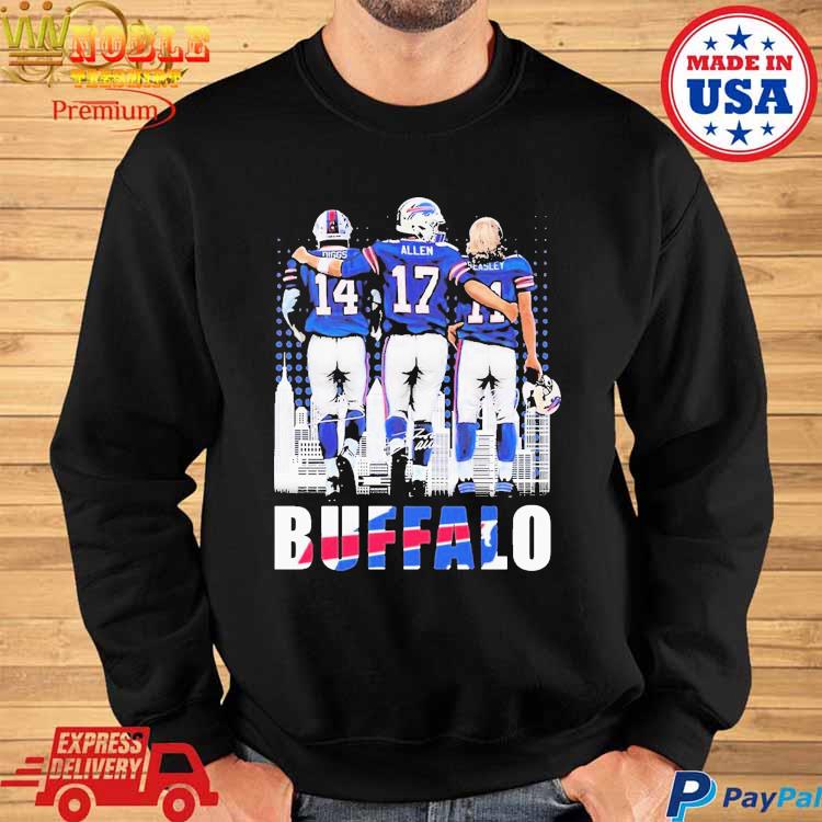 Buffalo Skyline Stefon Diggs Josh Allen And Cole Beasley Signatures Shirt,  hoodie, sweater, long sleeve and tank top