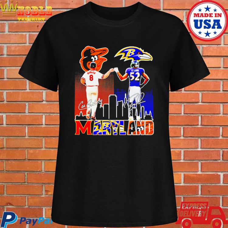 Baltimore Orioles Cal Ripken And Baltimore Ravens Ray Lewis Maryland Sports  Signatures Shirt, hoodie, sweater, long sleeve and tank top