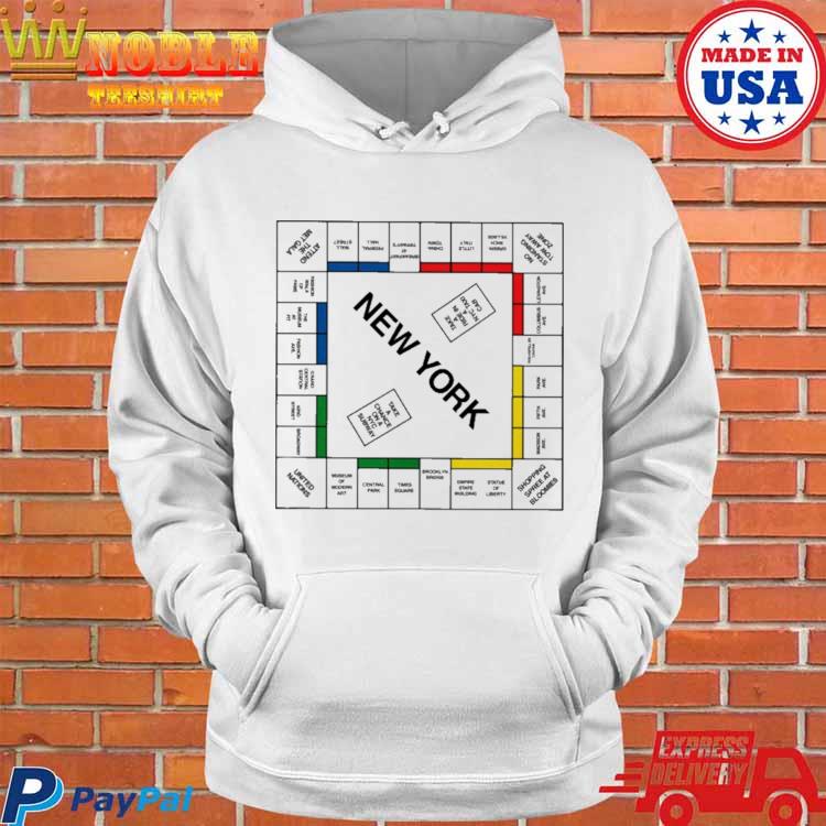 New York Monopoly Sweatshirt And Just Like That Carrie Shirt Monopoly  T-shirt Classic Board Game White Tee V-neck Long Sleeve Eagle HBD Store