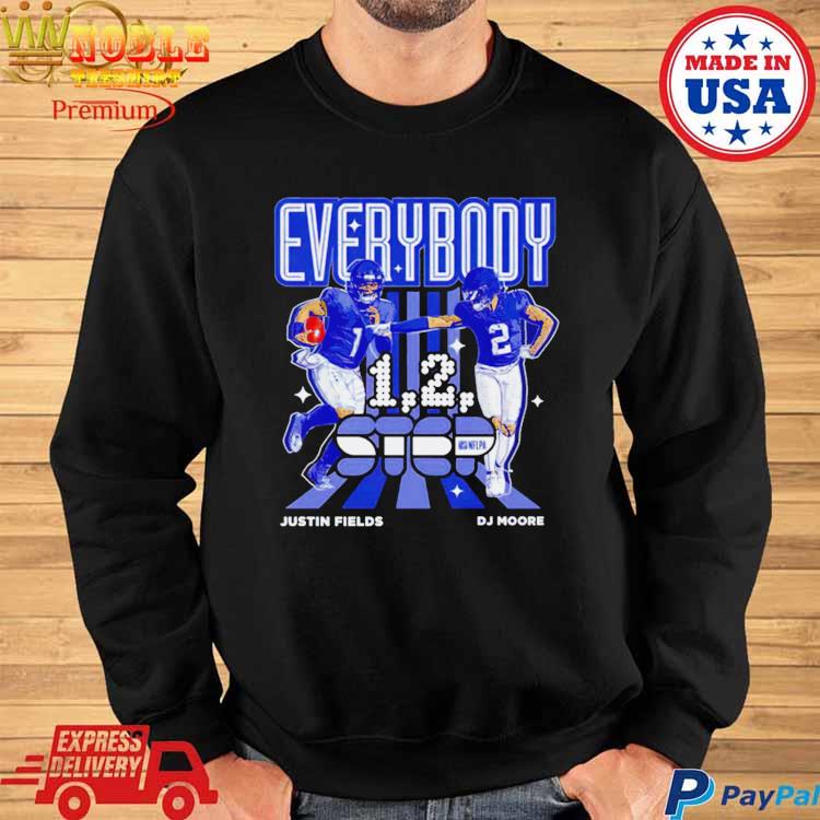 D.j. Moore And Justin Fields Everybody Chicago Bears 1 2 Step T-shirt,Sweater,  Hoodie, And Long Sleeved, Ladies, Tank Top