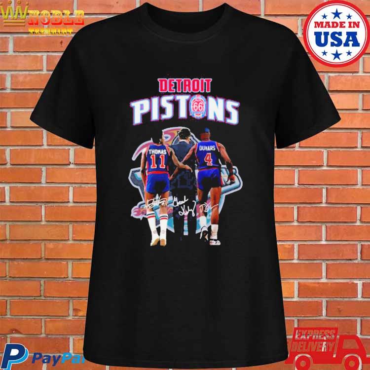 Detroit Pistons 66th Anniversary Thomas And Dumars T Shirt - Growkoc