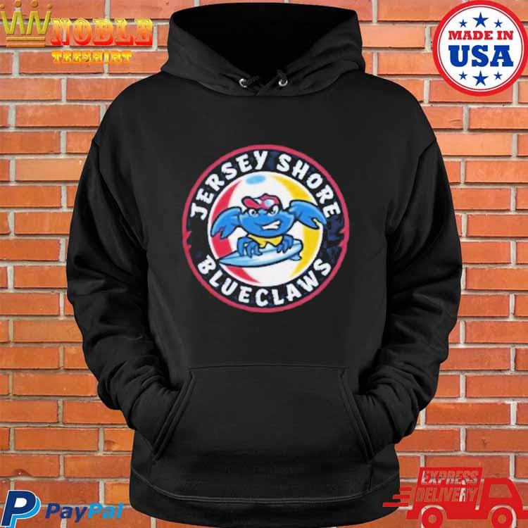 Official Jersey shore blueclaws primary logo T-shirt, hoodie, tank top,  sweater and long sleeve t-shirt