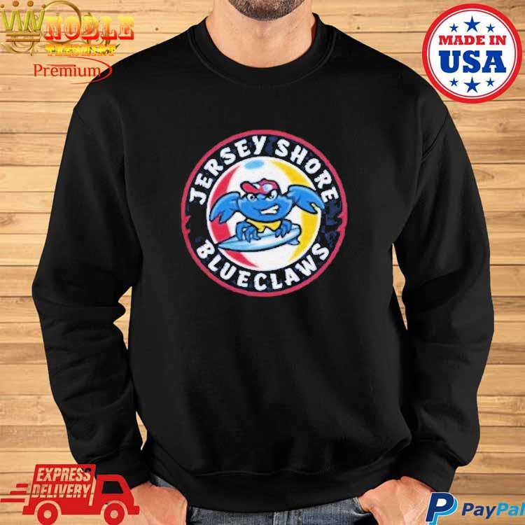 Official Jersey shore blueclaws primary logo T-shirt, hoodie, tank top,  sweater and long sleeve t-shirt