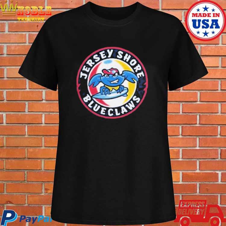 Official Jersey shore blueclaws primary logo T-shirt, hoodie, tank top,  sweater and long sleeve t-shirt