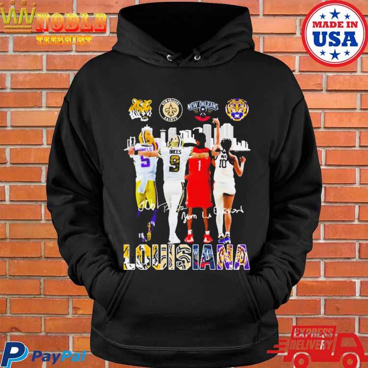 Louisiana LSU Tigers New Orleans Pelicans Saints City Champions shirt,  hoodie, sweater, long sleeve and tank top