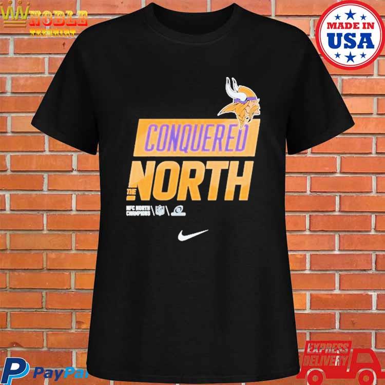 Official Minnesota vikings conquered north the NFC north champions 2022  nike T-shirt, hoodie, tank top, sweater and long sleeve t-shirt