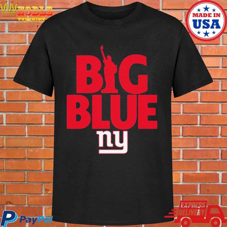 New York Giants big blue American foolball logo shirt - Limotees