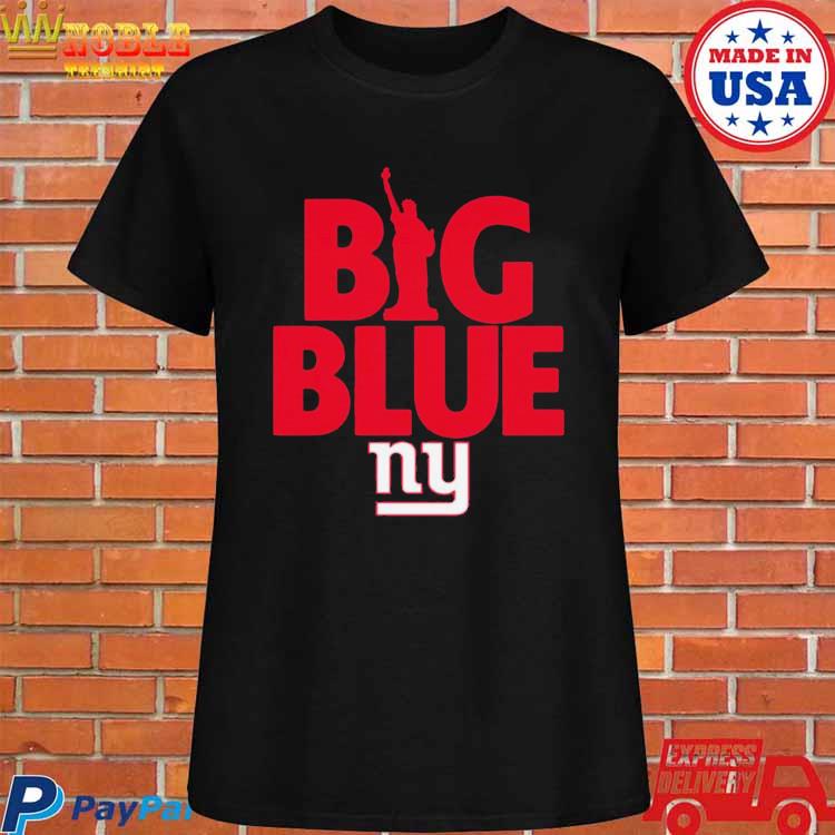 New York Giants big blue American foolball logo shirt - Limotees