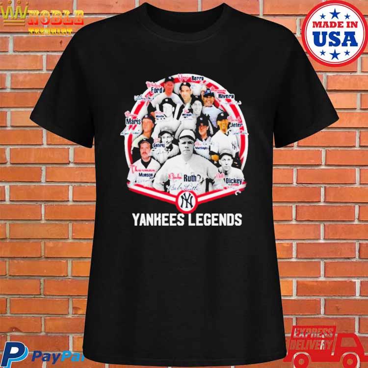 Official New york yankees legend all players signatures 2023 T-shirt,  hoodie, tank top, sweater and long sleeve t-shirt