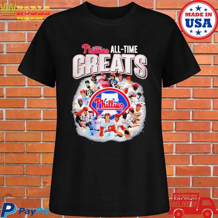 Philadelphia Phillies all-time greats signatures t-shirt by To-Tee