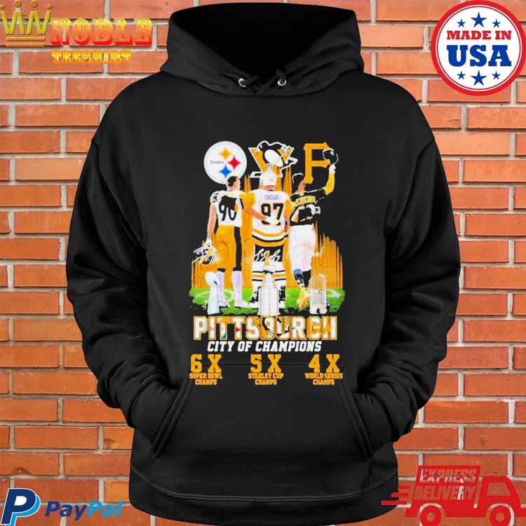 Official Pittsburgh city of champions Steelers penguins pirates T