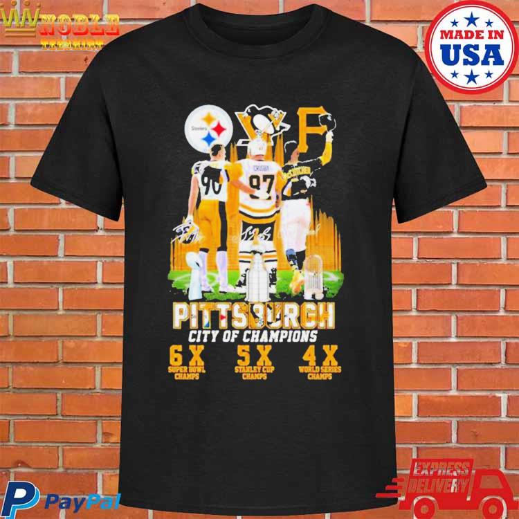 Official pittsburgh City Of Champions Steelers Penguins Pirates T Shirt,  hoodie, sweater, long sleeve and tank top