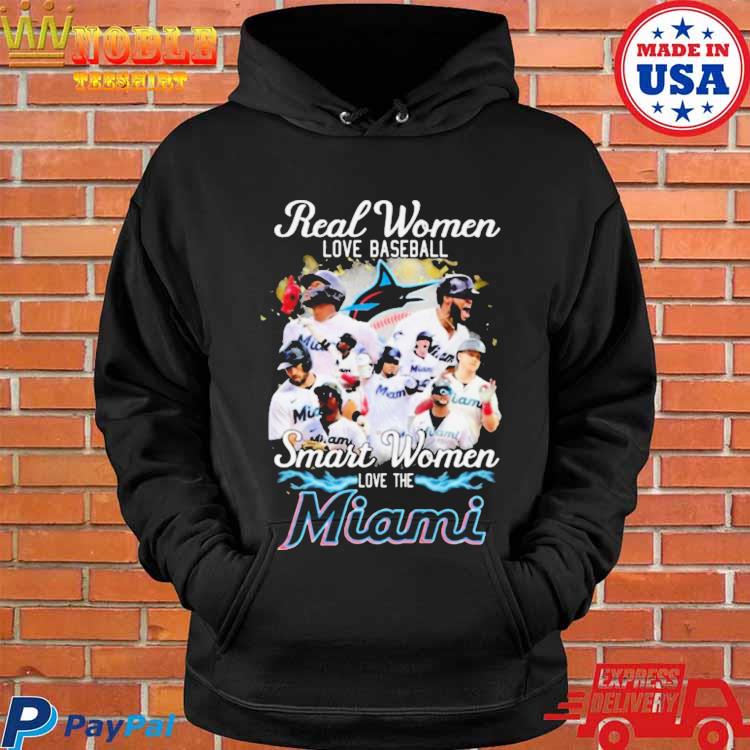 Official real Women Love Baseball Smart Women Love The Miami Marlins Shirt,  hoodie, sweater, long sleeve and tank top