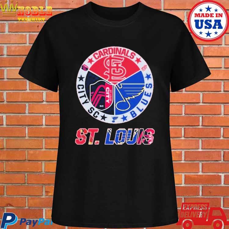 Official st louis cardinals city sc and blues shirt, hoodie
