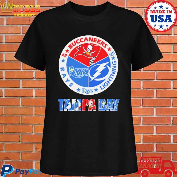 Tampa Bay Lightning Bay Buccaneers Bay Rays flag logo shirt, hoodie,  sweater, long sleeve and tank top