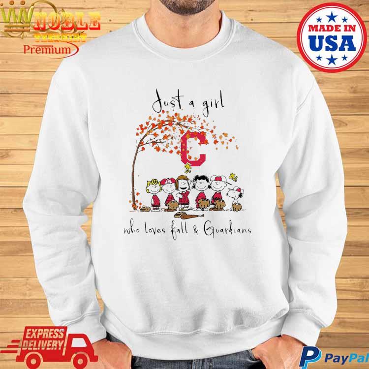 The Peanuts Just A Girl Who Loves Fall Cleveland Guardians Shirt