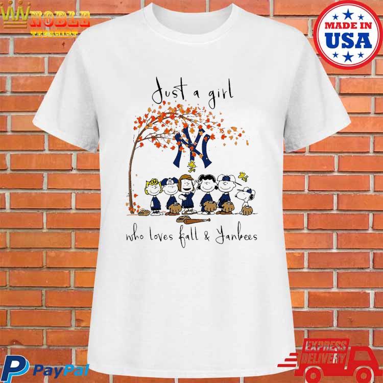 The Peanuts Just A Girl Who Loves Fall New York Yankees Shirt, hoodie,  longsleeve, sweatshirt, v-neck tee