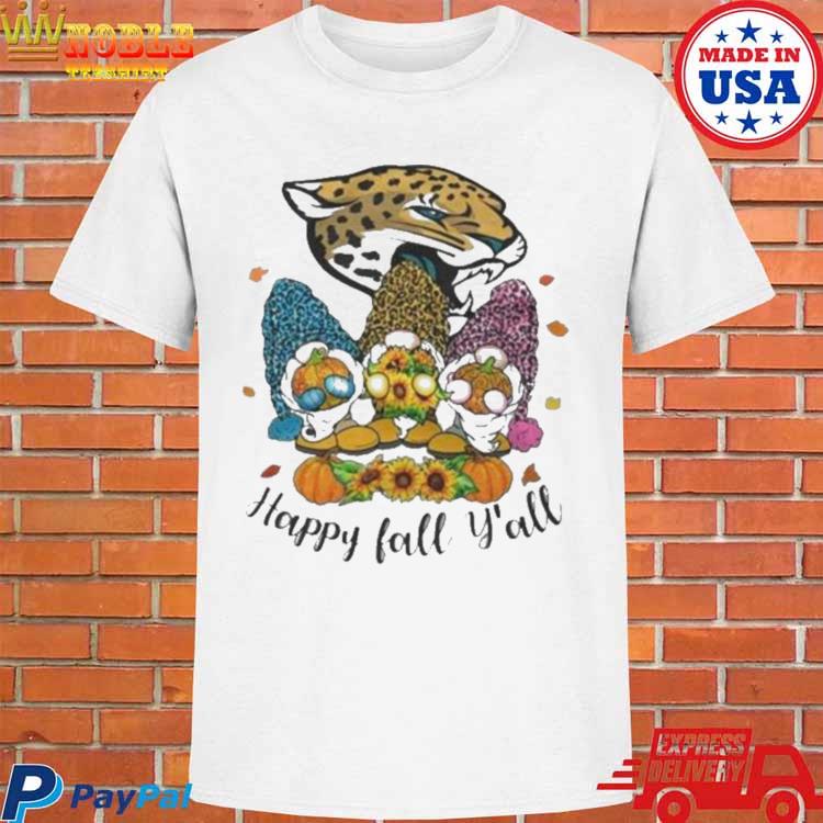 Gnomes Happy Fall Y'all Jacksonville Jaguars Shirt