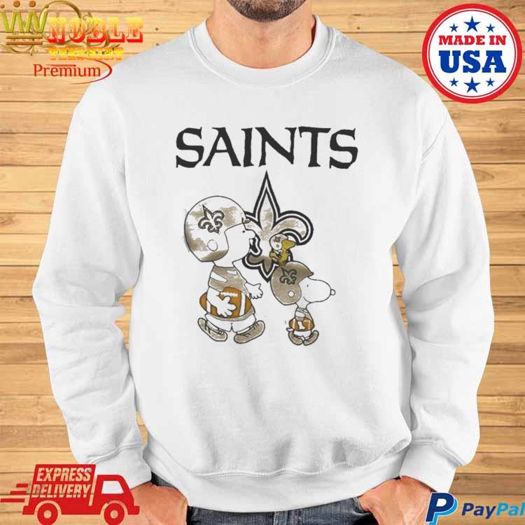 New orleans saints Peanuts Snoopy Charlie brown and Woodstock T