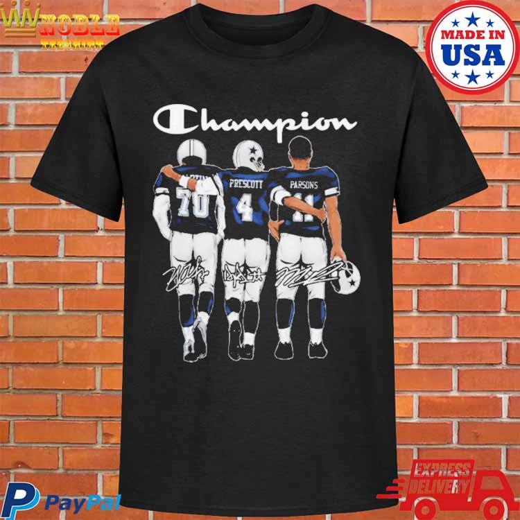 Champion Dallas Cowboys Zack Martin Dak Prescott And Micah Parsons  Signatures Shirt - Teespix - Store Fashion LLC