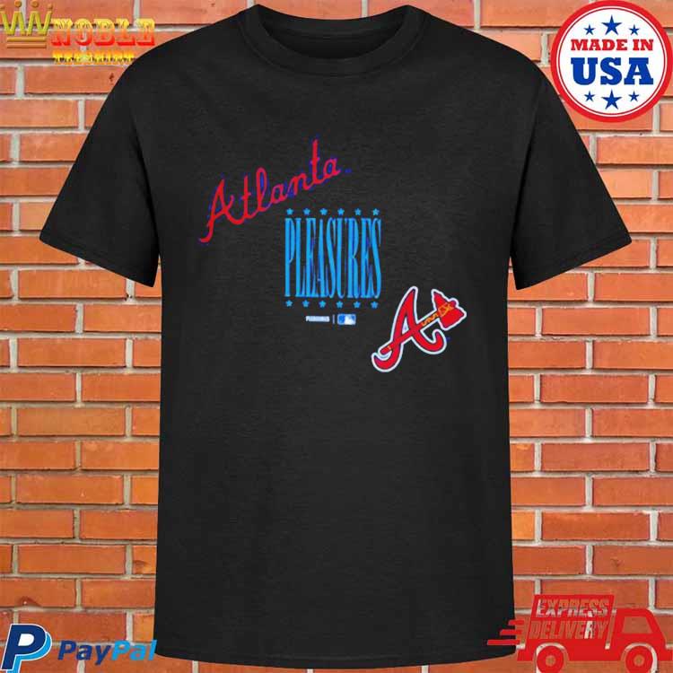 Official Atlanta Braves PLEASURES Repurpose T-Shirt, hoodie