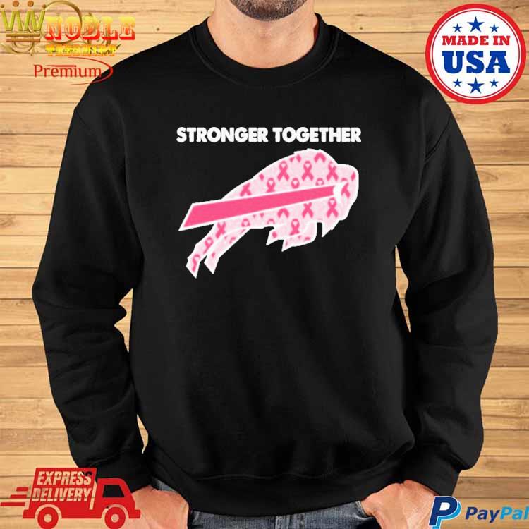 Official Buffalo Bills breast cancer awareness stronger together T-shirt,  hoodie, tank top, sweater and long sleeve t-shirt