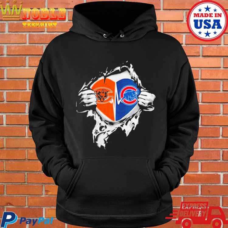 Chicago Bears Inside My Heart Chicago Cubs T-Shirt, hoodie