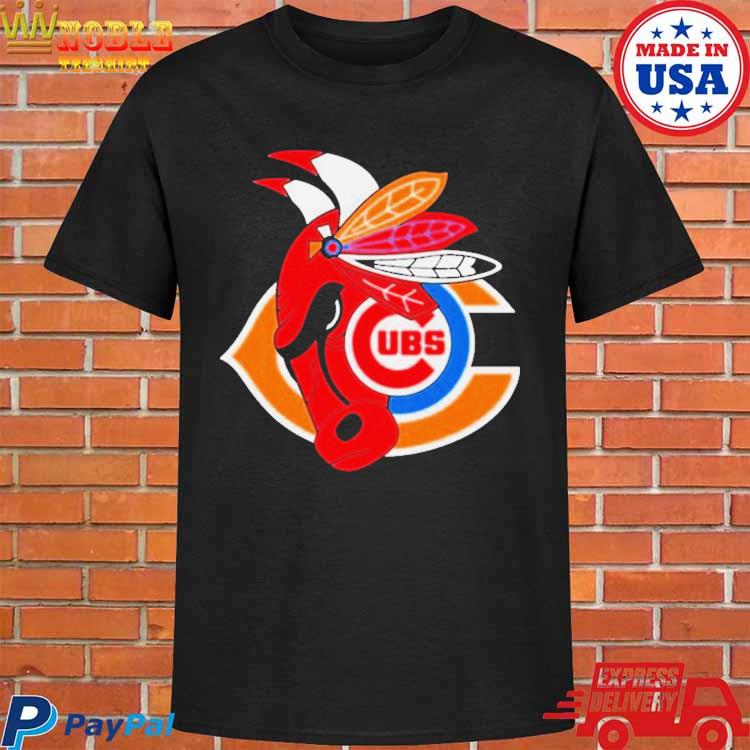 Official chicago cubs bulls bears blackhawks mash up logo 2023