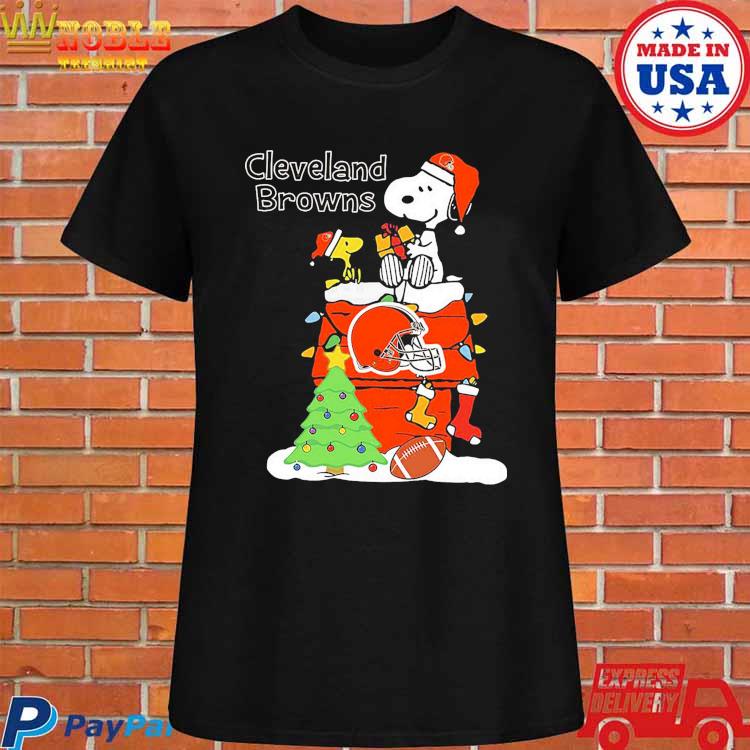 Official christmas Snoopy Cleveland browns T-shirt, hoodie, sweater, long  sleeve and tank top