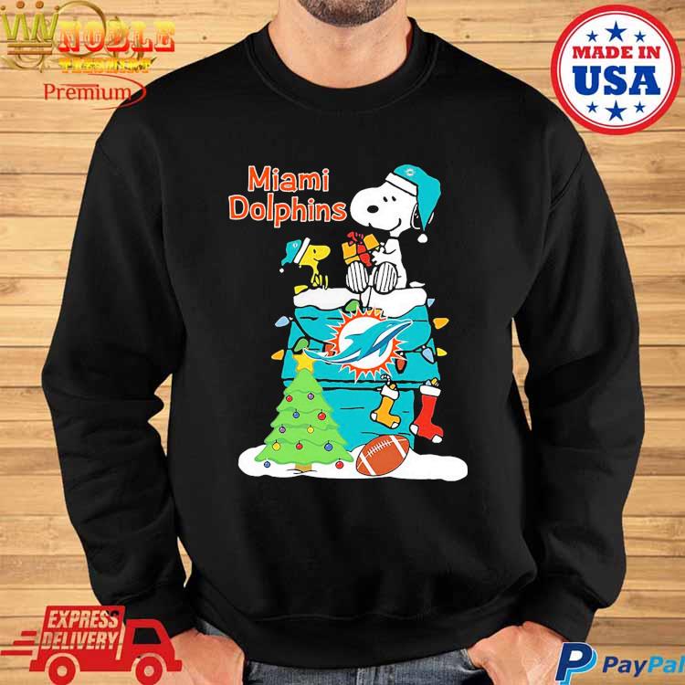 Miami Dolphins Christmas Snoopy and Woodstock 2023 T-shirt, hoodie, sweater,  long sleeve and tank top