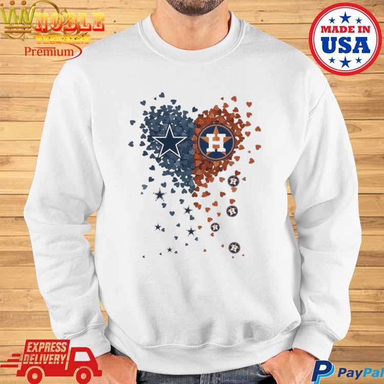 Official Dallas Cowboys houston astros tiny heart shape 2023 T-shirt,  hoodie, tank top, sweater and long sleeve t-shirt