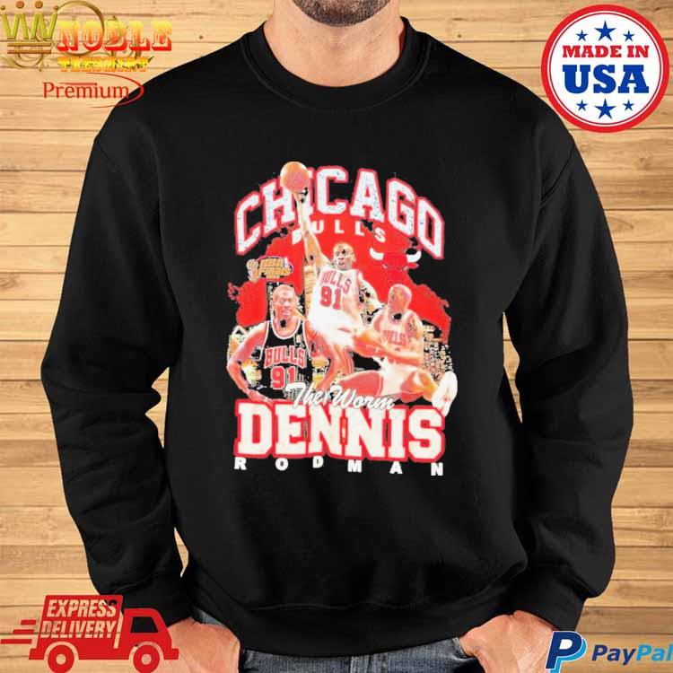 Official Dennis rodman chicago bulls mitchell ness hardwood classics bling  concert player T-shirt, hoodie, tank top, sweater and long sleeve t-shirt