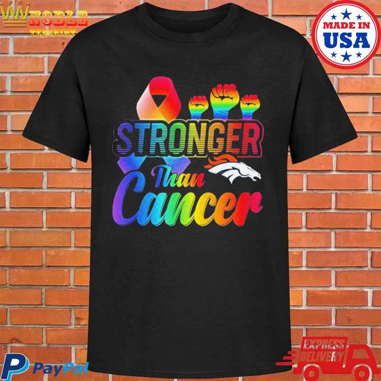 Official Denver broncos stronger than cancer T-shirt, hoodie, tank