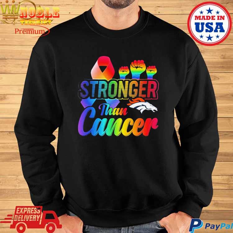 Official Denver broncos stronger than cancer T-shirt, hoodie, tank