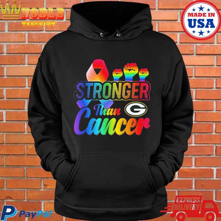 Official Green Bay Packers stronger than cancer T-shirt, hoodie, tank top,  sweater and long sleeve t-shirt