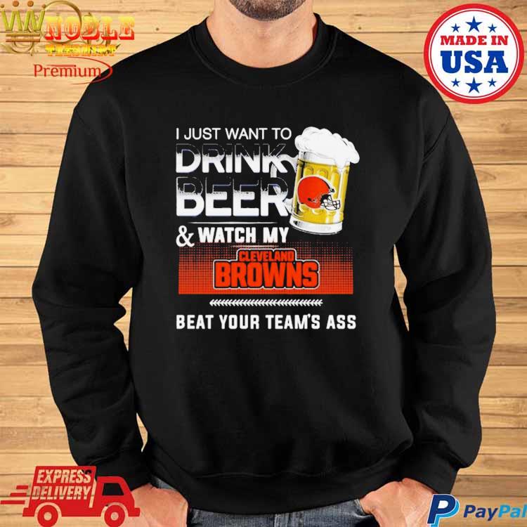 NFL Cleveland Browns Drink Beer And Watch My Browns Shirt Gift For Fan -  YesItCustom