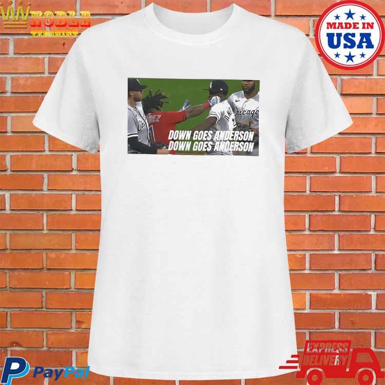 Official down Goes Anderson Jose Ramirez Vs Tim Anderson MLB black shirt,  hoodie, sweater, long sleeve and tank top