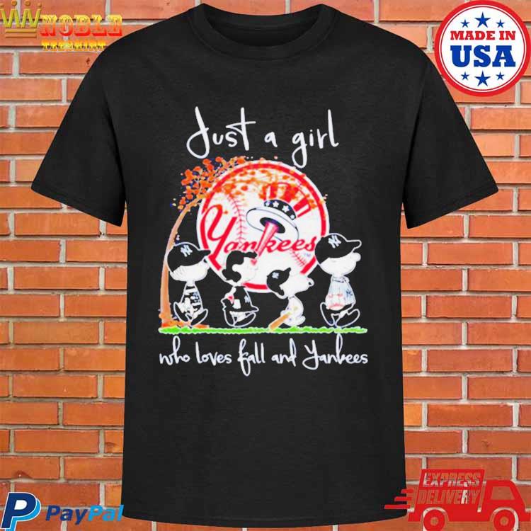 Just A Girl Who Loves Fall And Yankees T Shirt - teejeep