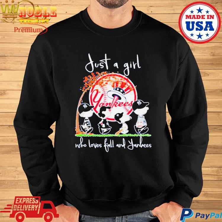 Just A Girl Who Loves Fall And Yankees T Shirt - teejeep